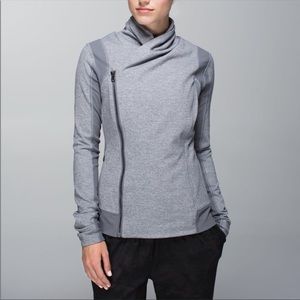 LULULEMON - Bhakti Yoga Zip Sweatshirt jacket Grey, Sz 4